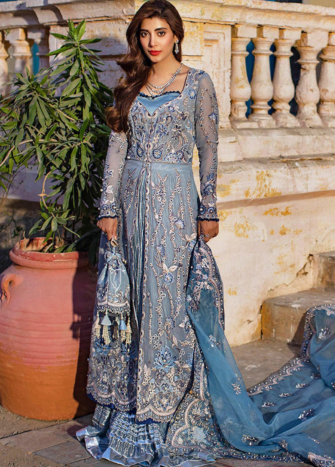 Sheeba Kapadia Embroidered Organza Suits Unstitched 3 Piece SHK21BR 06-Elina - Festive Collection