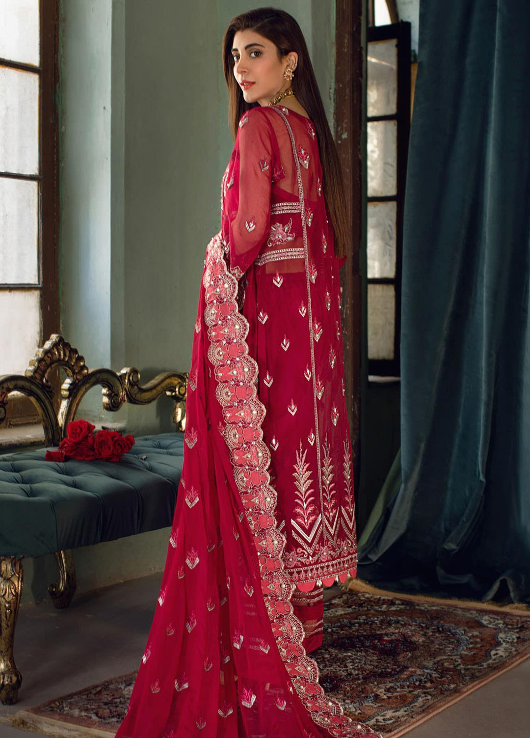 Sheeba Kapadia Embroidered Chiffon Suits Unstitched 3 Piece SHK21BR 07-Adira - Festive Collection