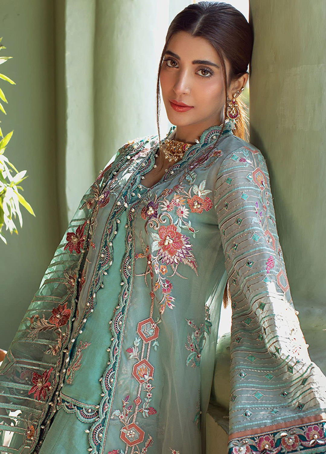 Sheeba Kapadia Embroidered Chiffon Suits Unstitched 3 Piece SHK21BR 10-Paloma - Festive Collection