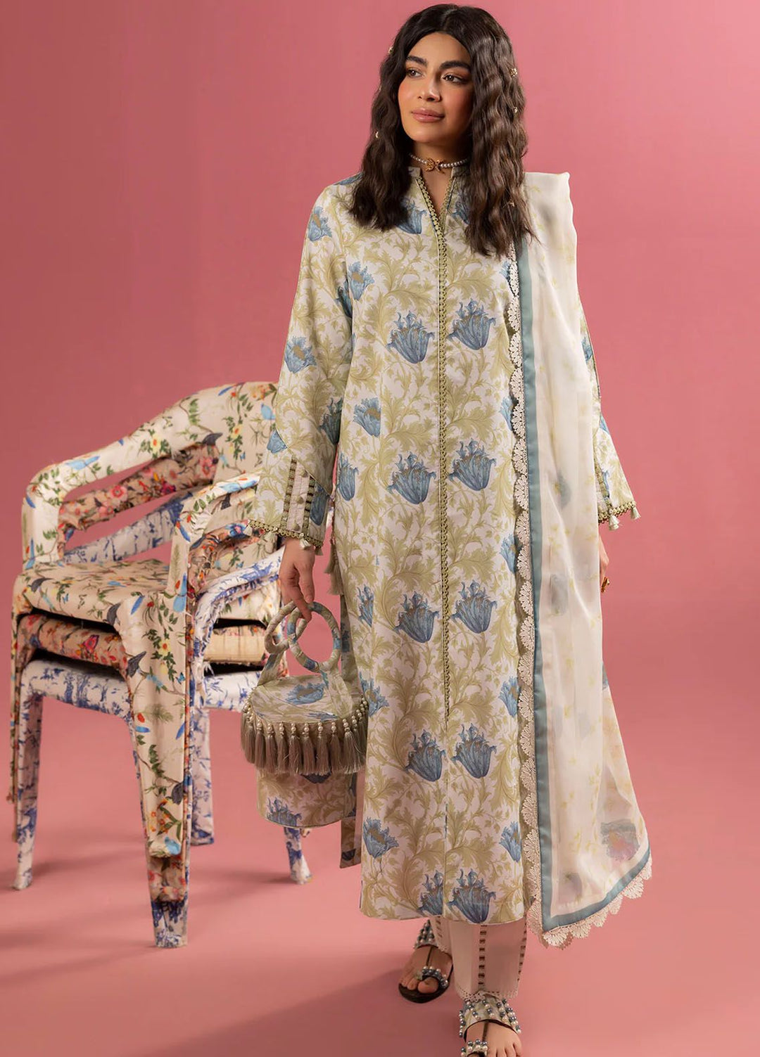 Sheen by Alizeh Fashion Printed Lawn Suits Unstitched 3 Piece AFB24SH D-05 Tesoro - Summer Collection