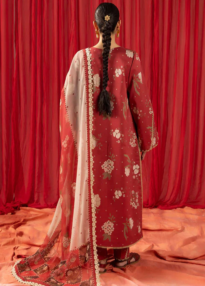 Sheen by Alizeh Fashion Printed Lawn Suits Unstitched 3 Piece AFB24SH D-06 Russet - Summer Collection