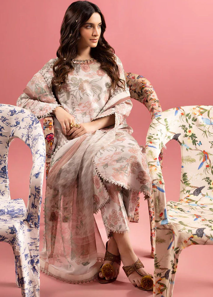 Sheen by Alizeh Fashion Printed Lawn Suits Unstitched 3 Piece AFB24SH D-08 Sunset Blush - Summer Collection