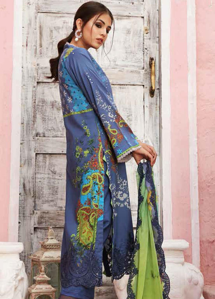 Sheen by Charizma Embroidered Lawn Suits Unstitched 3 Piece CRZ21SH Aquatic Wave SH-05 - Summer Collection