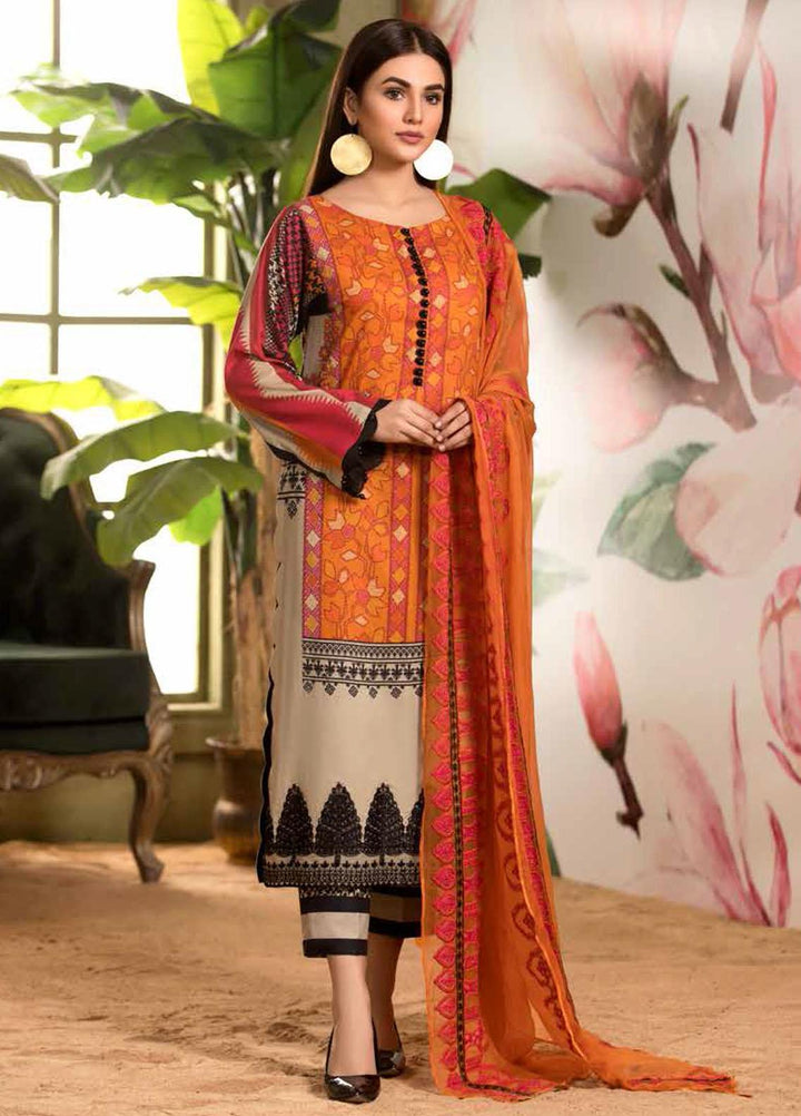 Sheen by Charizma Embroidered Lawn Suits Unstitched 3 Piece CRZ21SH Coral Touch SH-04 - Summer Collection