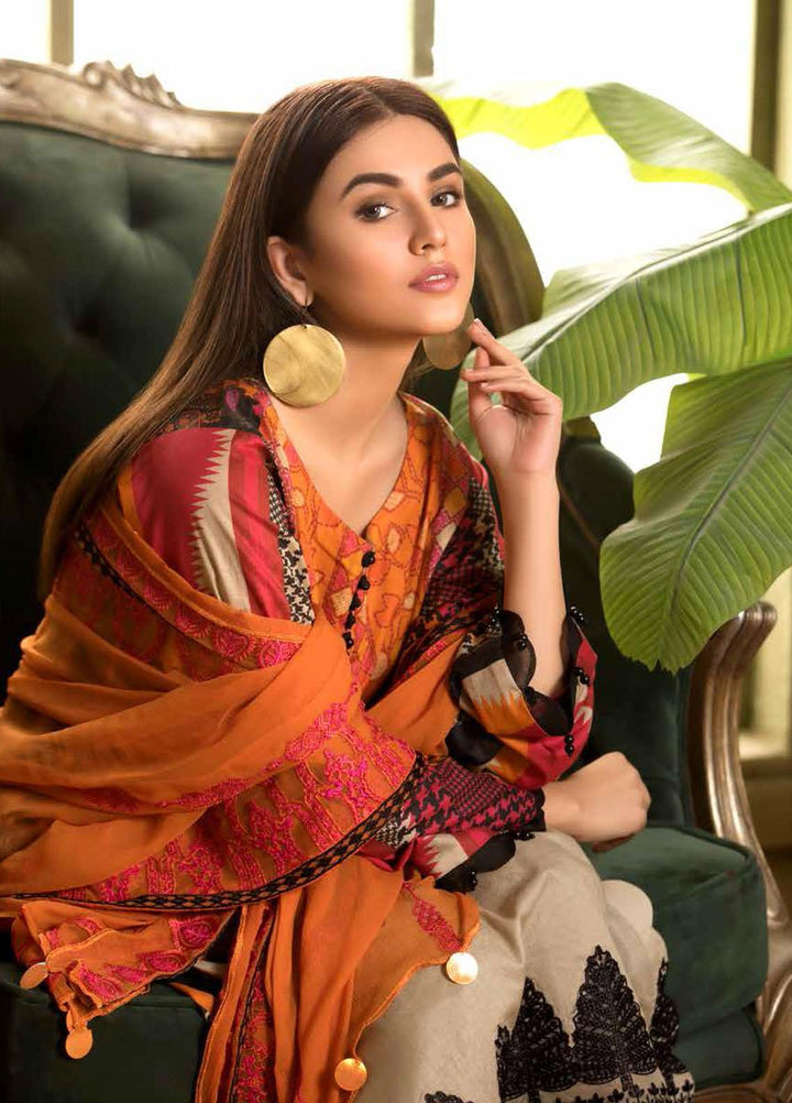 Sheen by Charizma Embroidered Lawn Suits Unstitched 3 Piece CRZ21SH Coral Touch SH-04 - Summer Collection