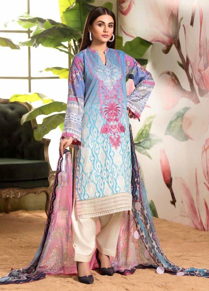 Sheen by Charizma Embroidered Lawn Suits Unstitched 3 Piece CRZ21SH Rosy Fields SH-09 - Summer Collection