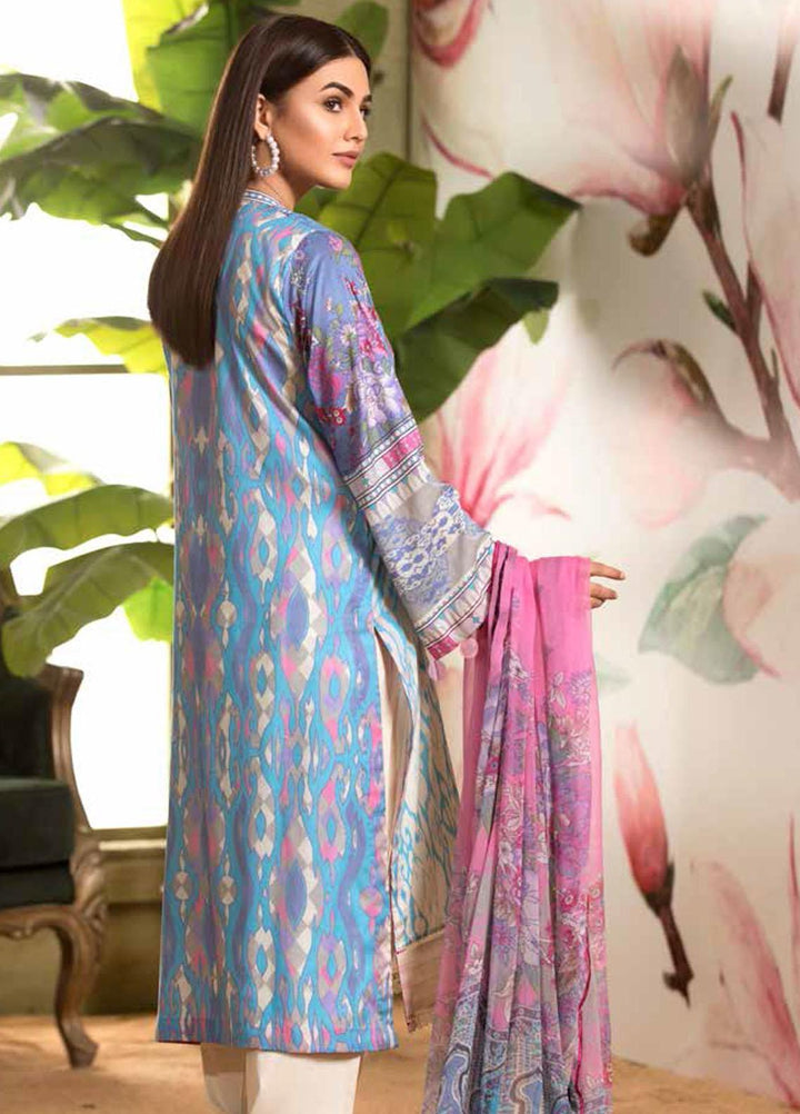 Sheen by Charizma Embroidered Lawn Suits Unstitched 3 Piece CRZ21SH Rosy Fields SH-09 - Summer Collection