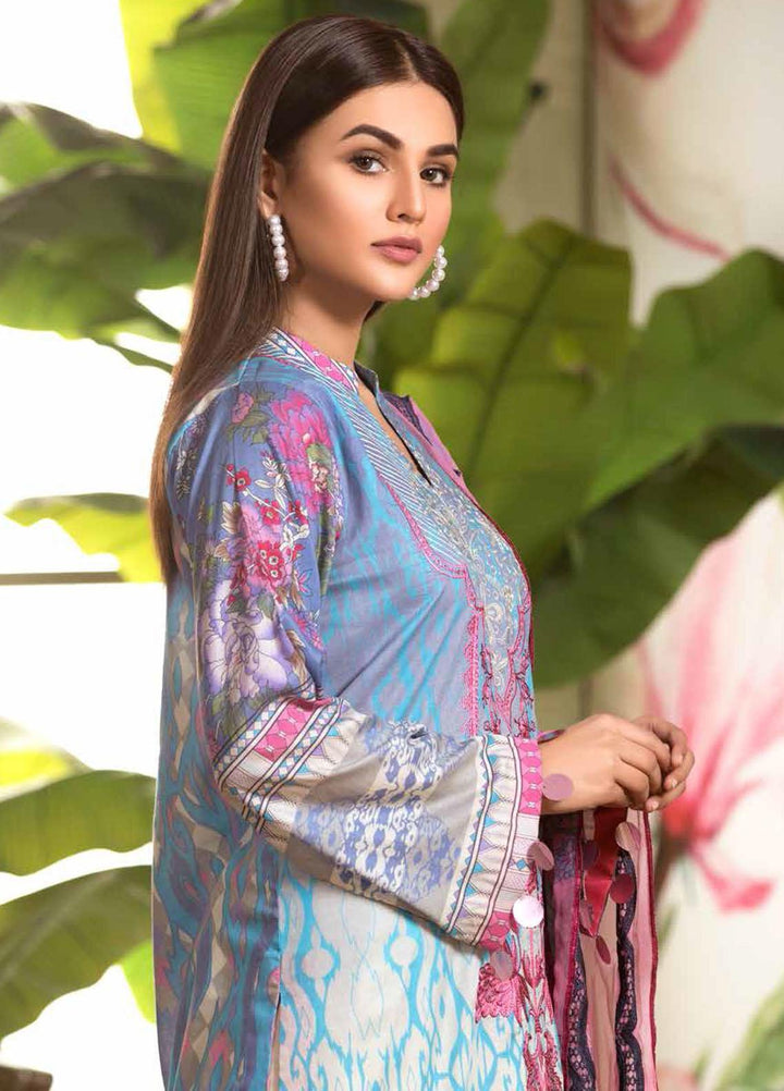 Sheen by Charizma Embroidered Lawn Suits Unstitched 3 Piece CRZ21SH Rosy Fields SH-09 - Summer Collection