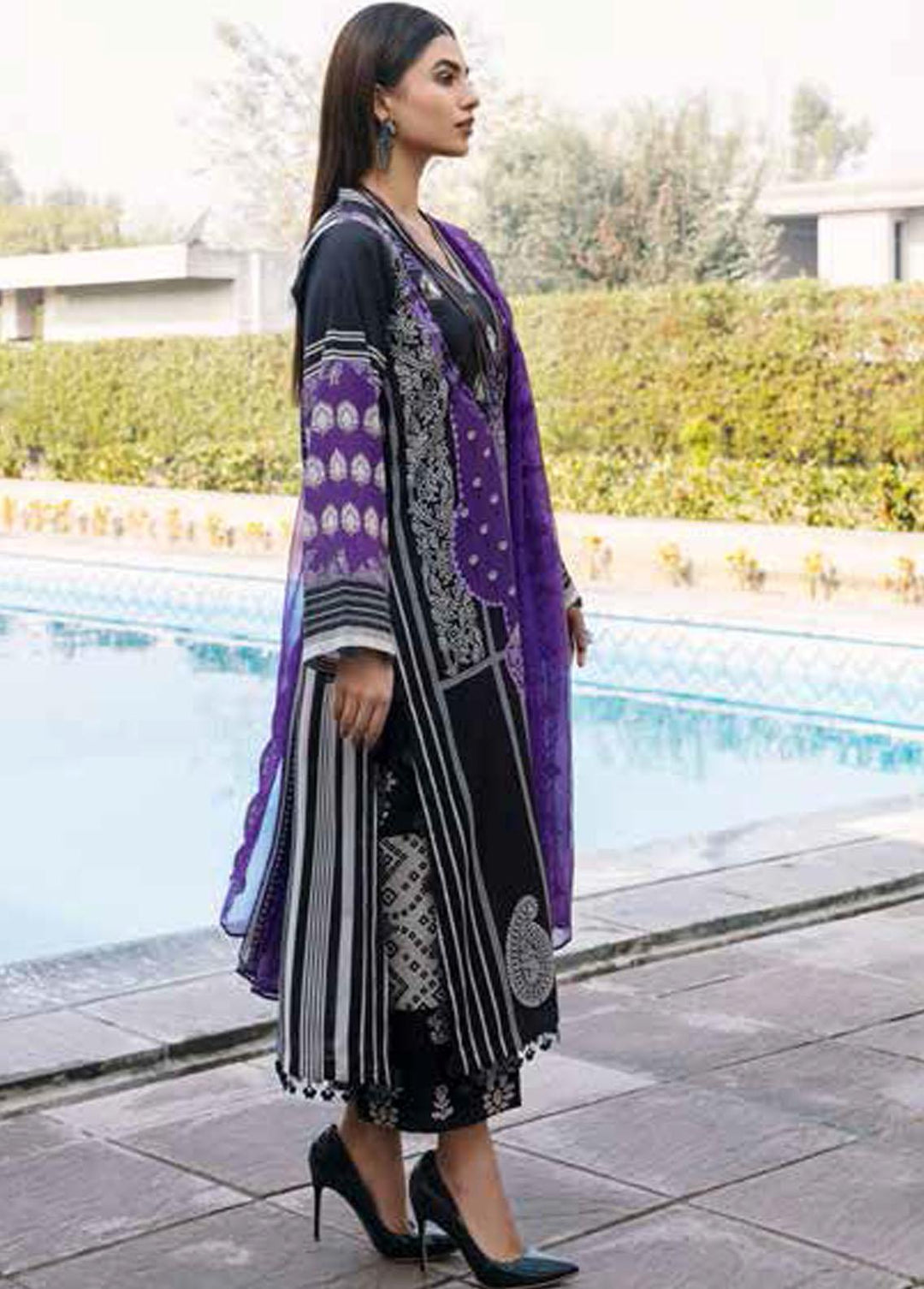 Sheen by Charizma Embroidered Lawn Suits Unstitched 3 Piece CRZ23S PEC-08 - Summer Collection