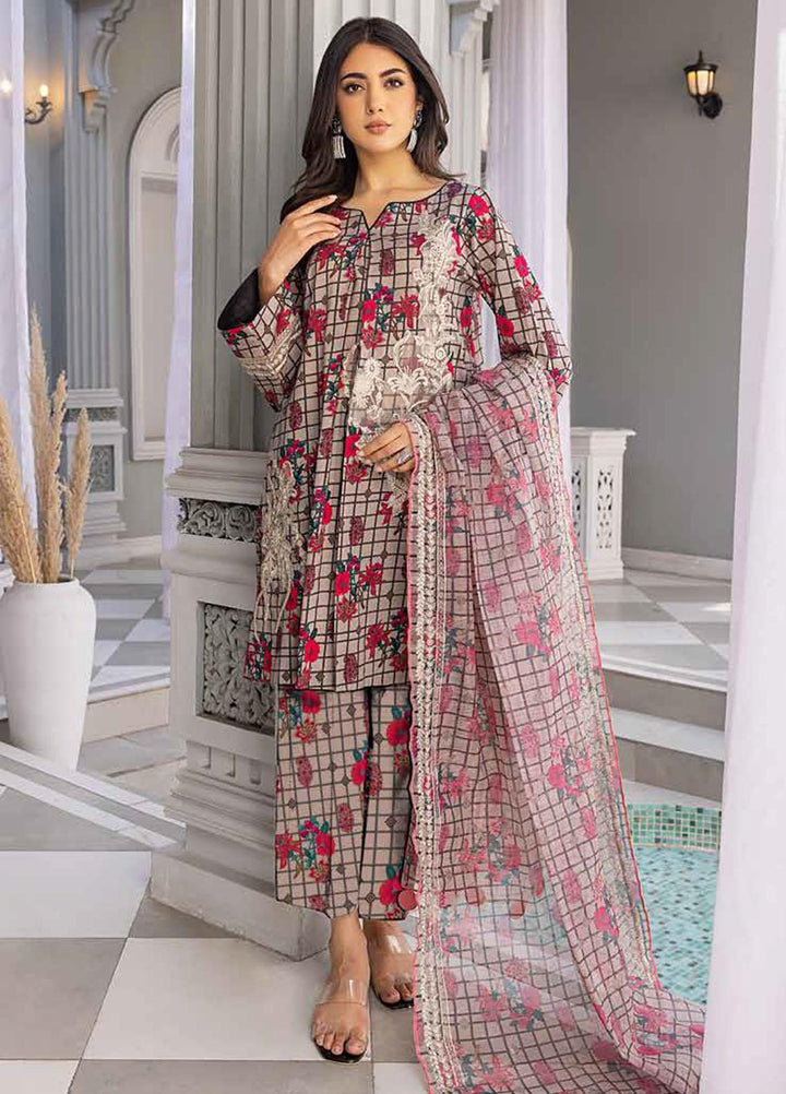 Sheen By Charizma Embroidered Lawn Suits Unstitched 3 Piece CRZ23SH SH-12 - Summer Collection