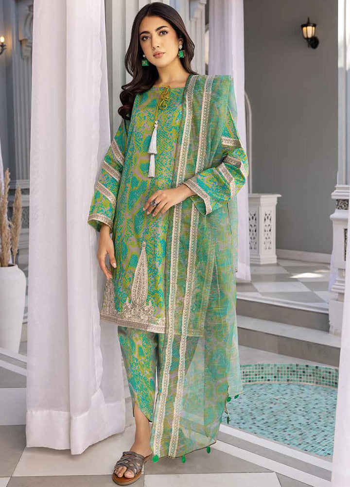 Sheen By Charizma Embroidered Lawn Suits Unstitched 3 Piece CRZ23SH SH-13 - Summer Collection