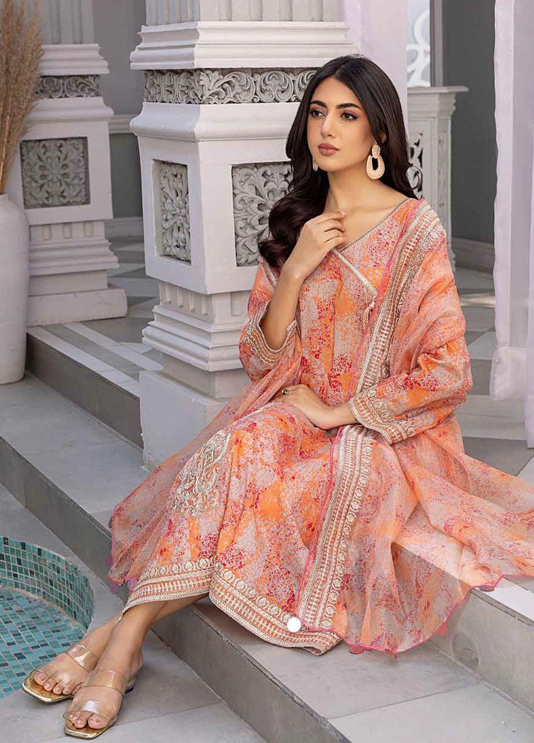 Sheen By Charizma Embroidered Lawn Suits Unstitched 3 Piece CRZ23SH SH-14 - Summer Collection