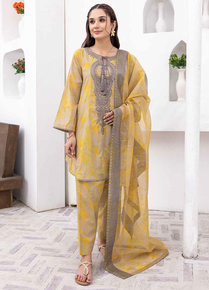 Sheen By Charizma Embroidered Lawn Suits Unstitched 3 Piece CRZ23SH SH-15 - Summer Collection