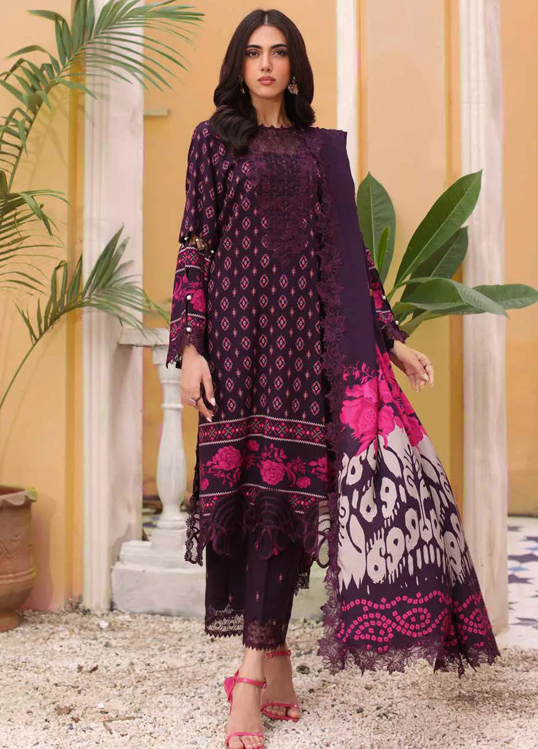 Sheen By Charizma Embroidered Linen Suit Unstitched 3 Piece CRZ24SW SHW4-01 - Winter Collection