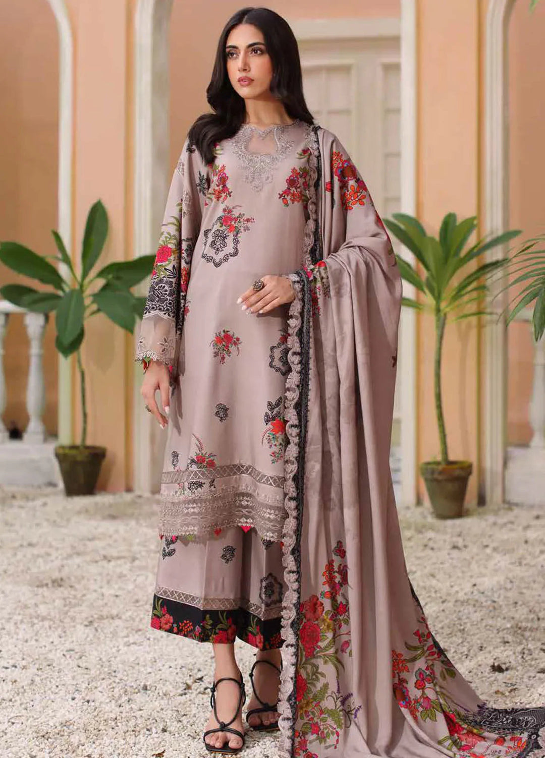 Sheen By Charizma Embroidered Linen Suit Unstitched 3 Piece CRZ24SW SHW4-02 - Winter Collection