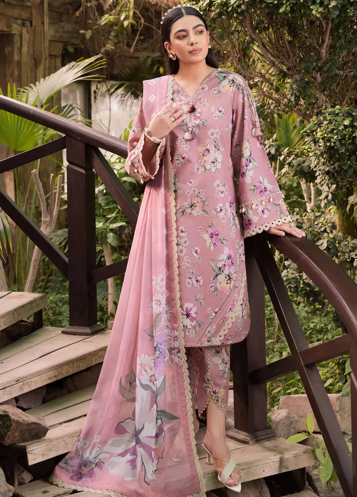 Sheen Prints By Alizeh Fashion Printed Lawn Suit Unstitched 3 Piece AFB24S2 6011-Camelia - Summer Collection