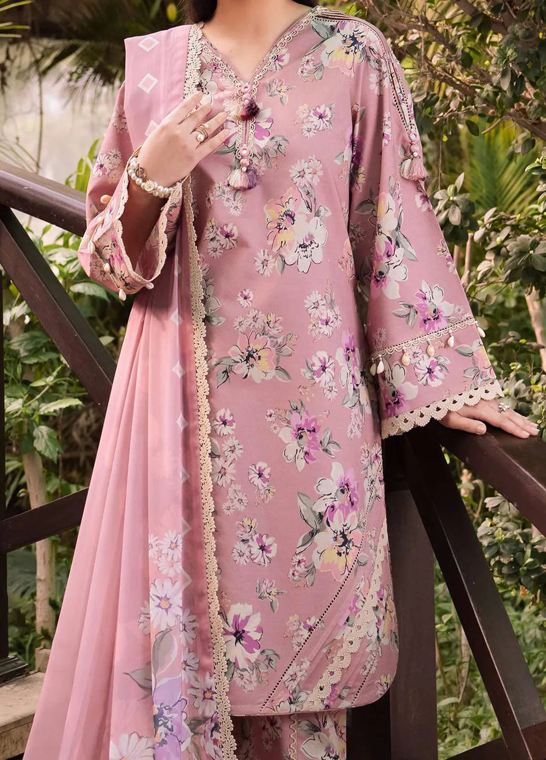 Sheen Prints By Alizeh Fashion Printed Lawn Suit Unstitched 3 Piece AFB24S2 6011-Camelia - Summer Collection
