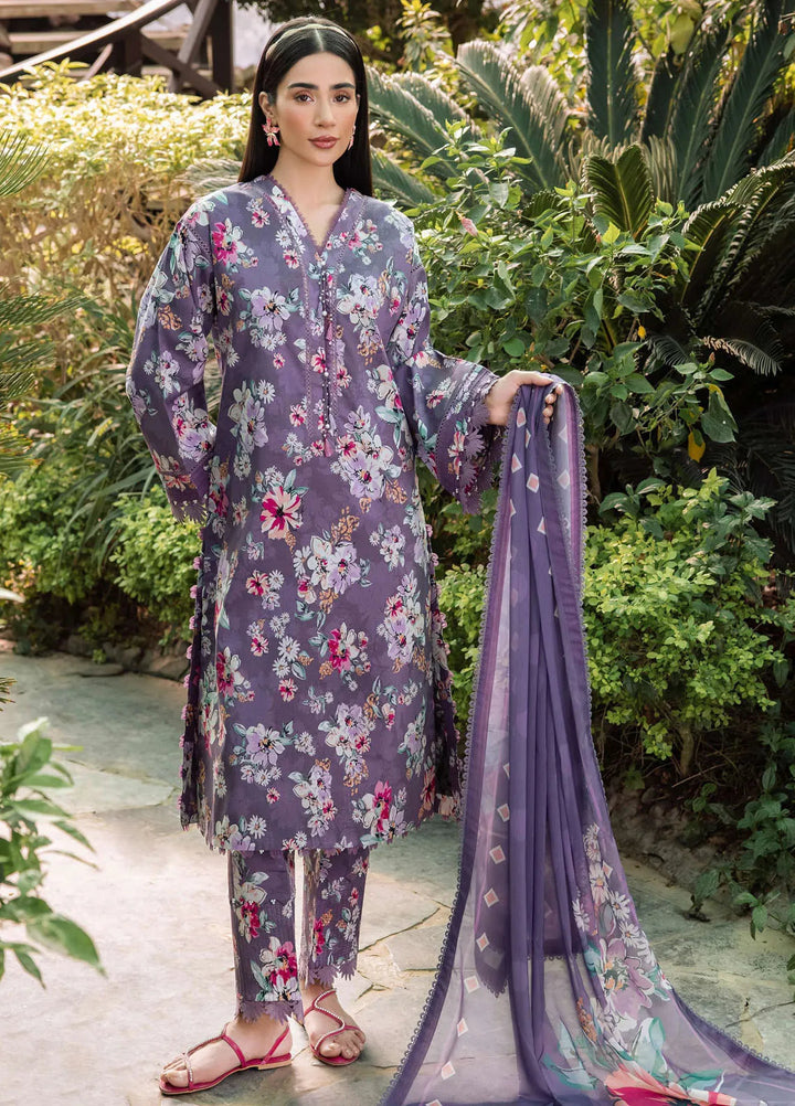Sheen Prints By Alizeh Fashion Printed Lawn Suit Unstitched 3 Piece AFB24S2 6012-Indigo - Summer Collection