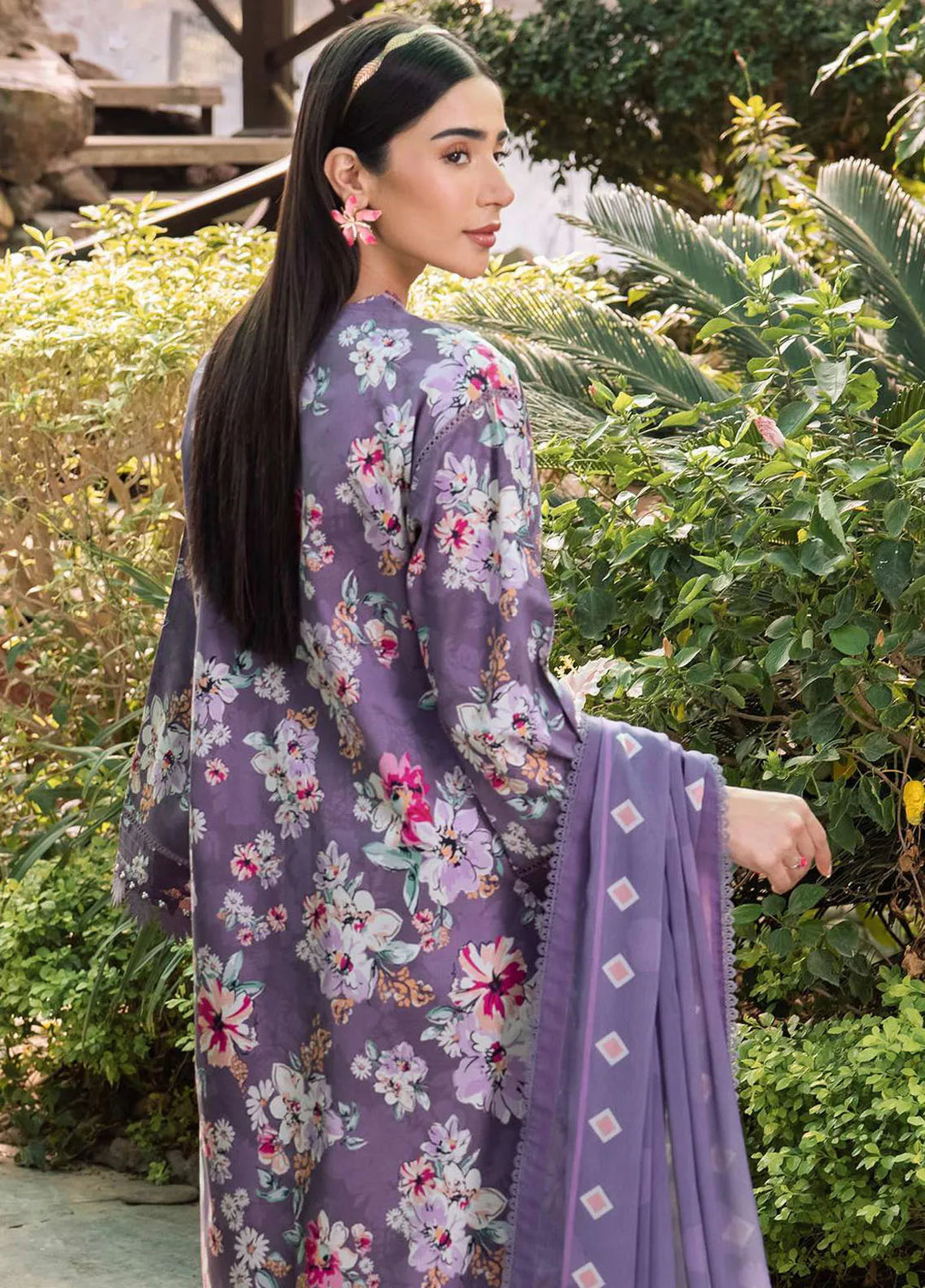 Sheen Prints By Alizeh Fashion Printed Lawn Suit Unstitched 3 Piece AFB24S2 6012-Indigo - Summer Collection