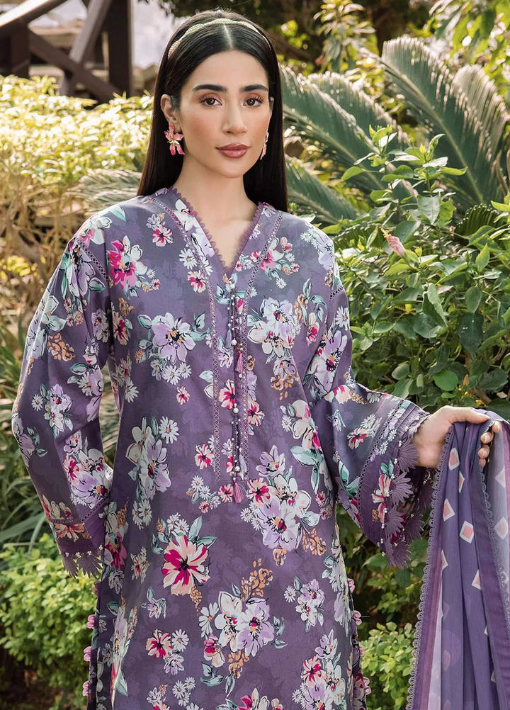 Sheen Prints By Alizeh Fashion Printed Lawn Suit Unstitched 3 Piece AFB24S2 6012-Indigo - Summer Collection
