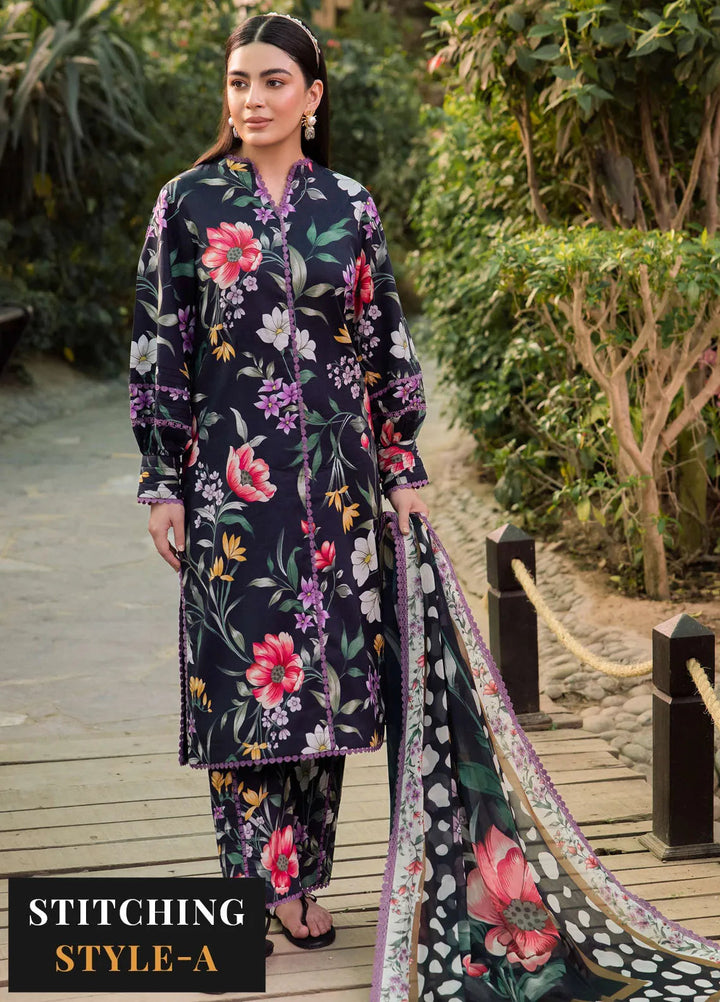 Sheen Prints By Alizeh Fashion Printed Lawn Suit Unstitched 3 Piece AFB24S2 6015-Viola - Summer Collection