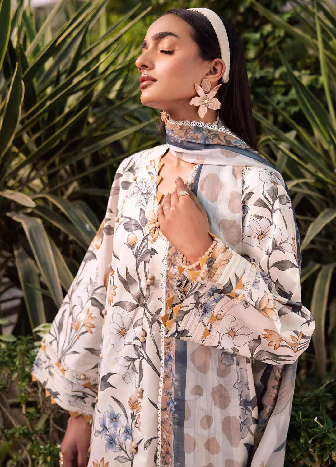 Sheen Prints By Alizeh Fashion Printed Lawn Suit Unstitched 3 Piece AFB24S2 6016-Gardenia - Summer Collection