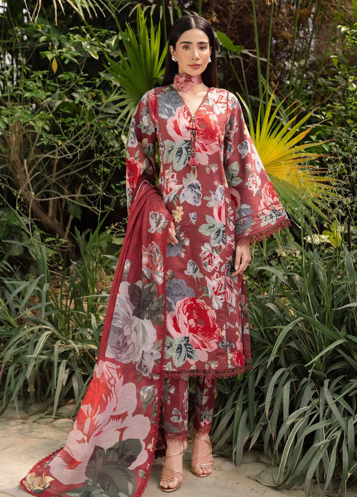 Sheen Prints By Alizeh Fashion Printed Lawn Suit Unstitched 3 Piece AFB24S2 6017-Petunia - Summer Collection
