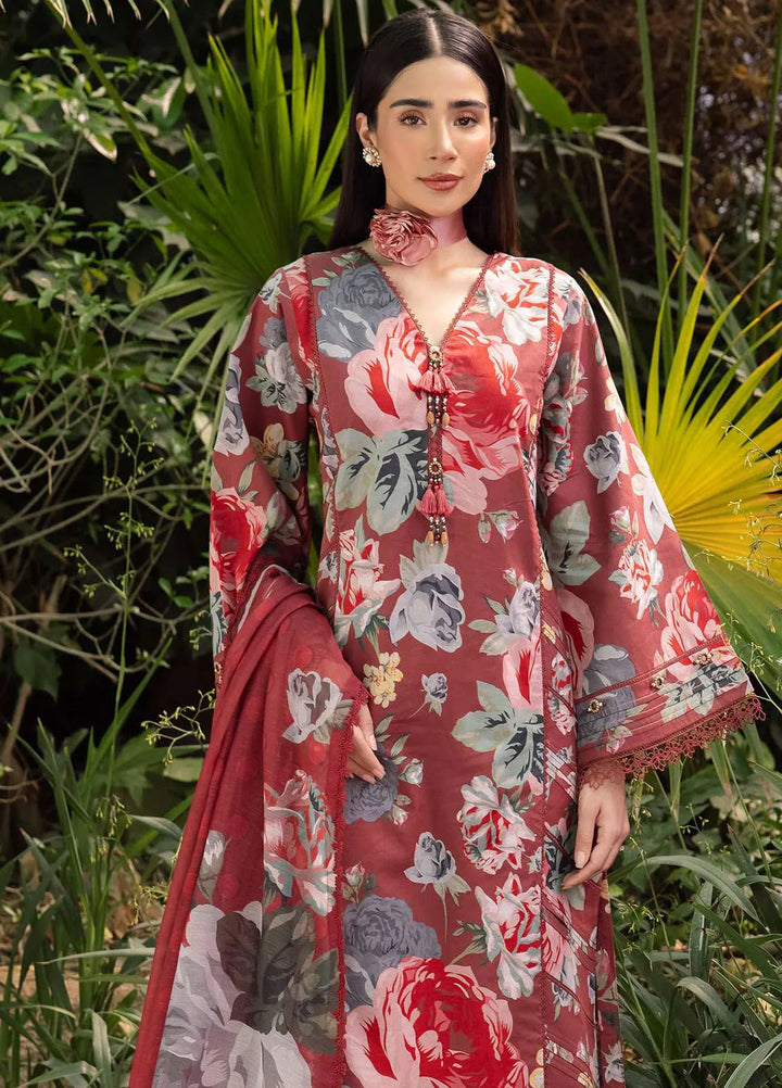 Sheen Prints By Alizeh Fashion Printed Lawn Suit Unstitched 3 Piece AFB24S2 6017-Petunia - Summer Collection