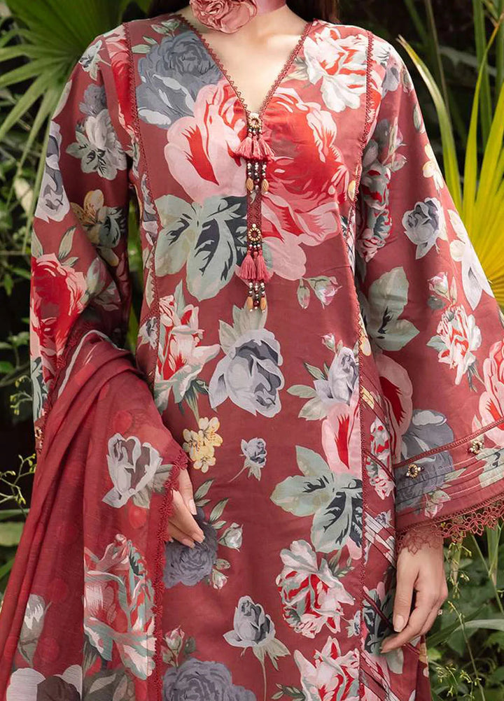 Sheen Prints By Alizeh Fashion Printed Lawn Suit Unstitched 3 Piece AFB24S2 6017-Petunia - Summer Collection