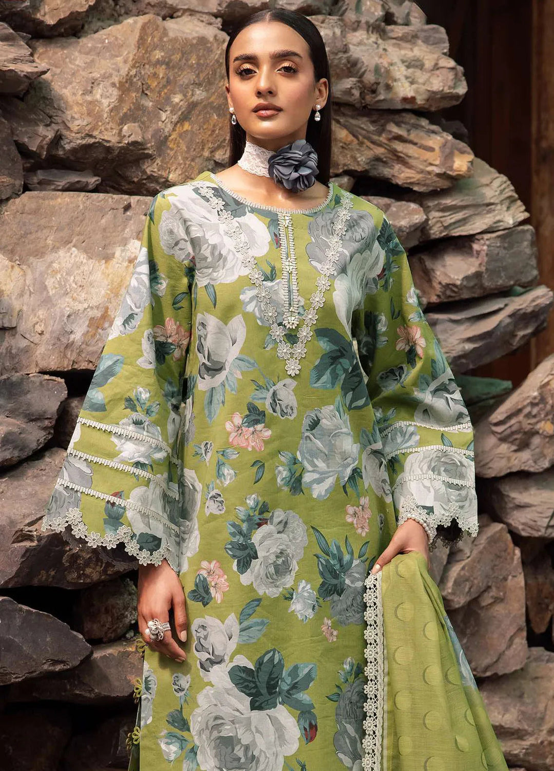 Sheen Prints By Alizeh Fashion Printed Lawn Suit Unstitched 3 Piece AFB24S2 6018-Jazmin - Summer Collection