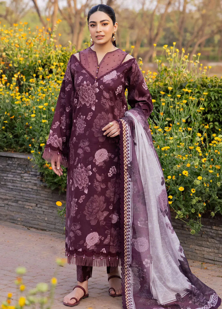 Sheen Prints By Alizeh Fashion Printed Lawn Suit Unstitched 3 Piece AFB24S2 6020-Aster - Summer Collection