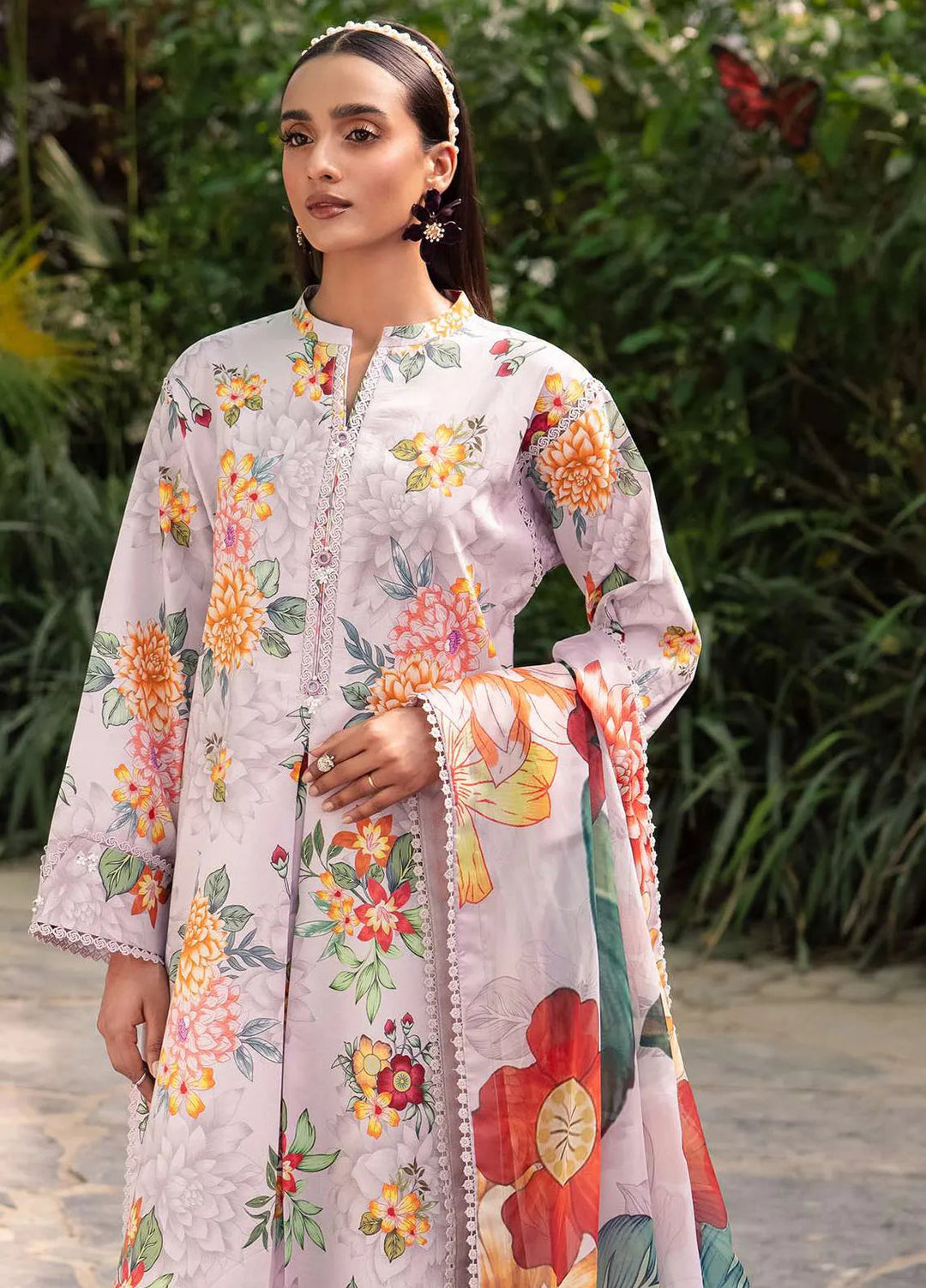 Sheen Prints By Alizeh Fashion Printed Lawn Suit Unstitched 3 Piece AFB24S2 6021-Fiona - Summer Collection