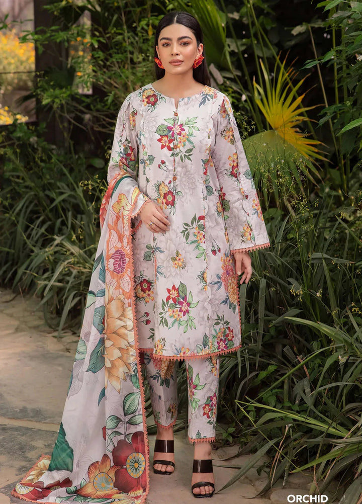 Sheen Prints By Alizeh Fashion Printed Lawn Suit Unstitched 3 Piece AFB24S2 6022-Orchid - Summer Collection