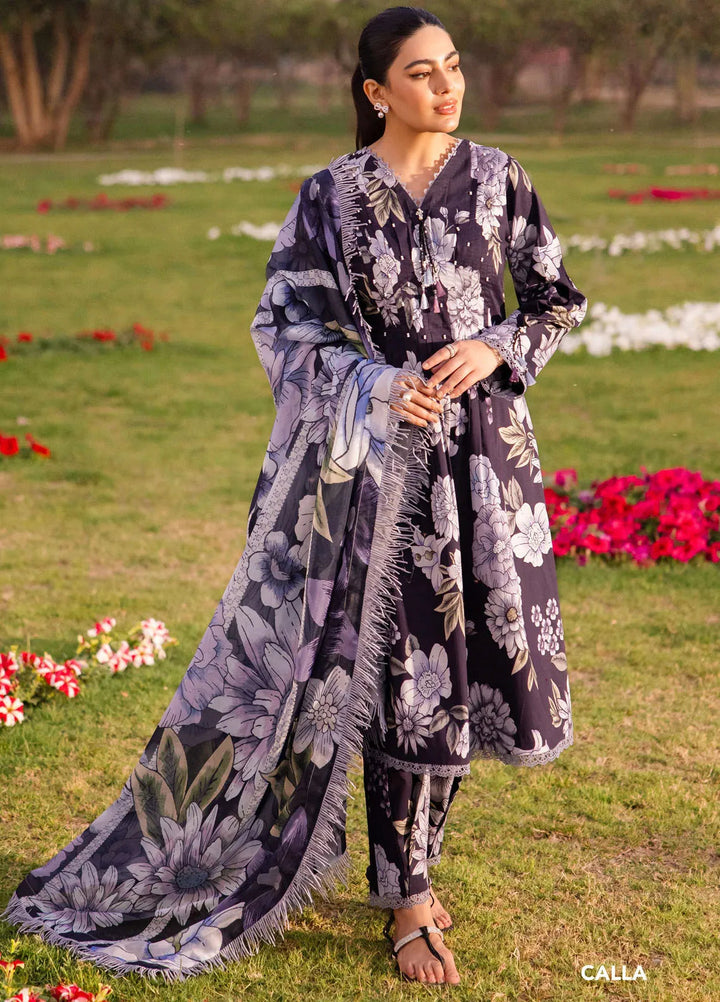 Sheen Prints By Alizeh Fashion Printed Lawn Suit Unstitched 3 Piece AFB24S2 6023-Calla - Summer Collection