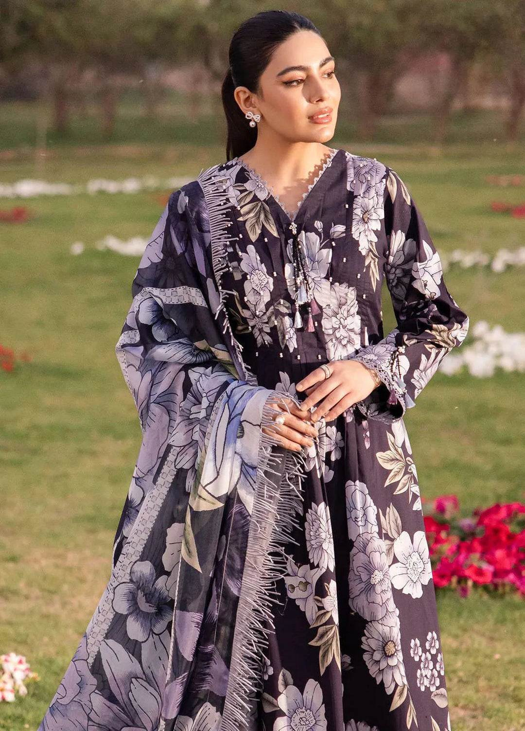 Sheen Prints By Alizeh Fashion Printed Lawn Suit Unstitched 3 Piece AFB24S2 6023-Calla - Summer Collection