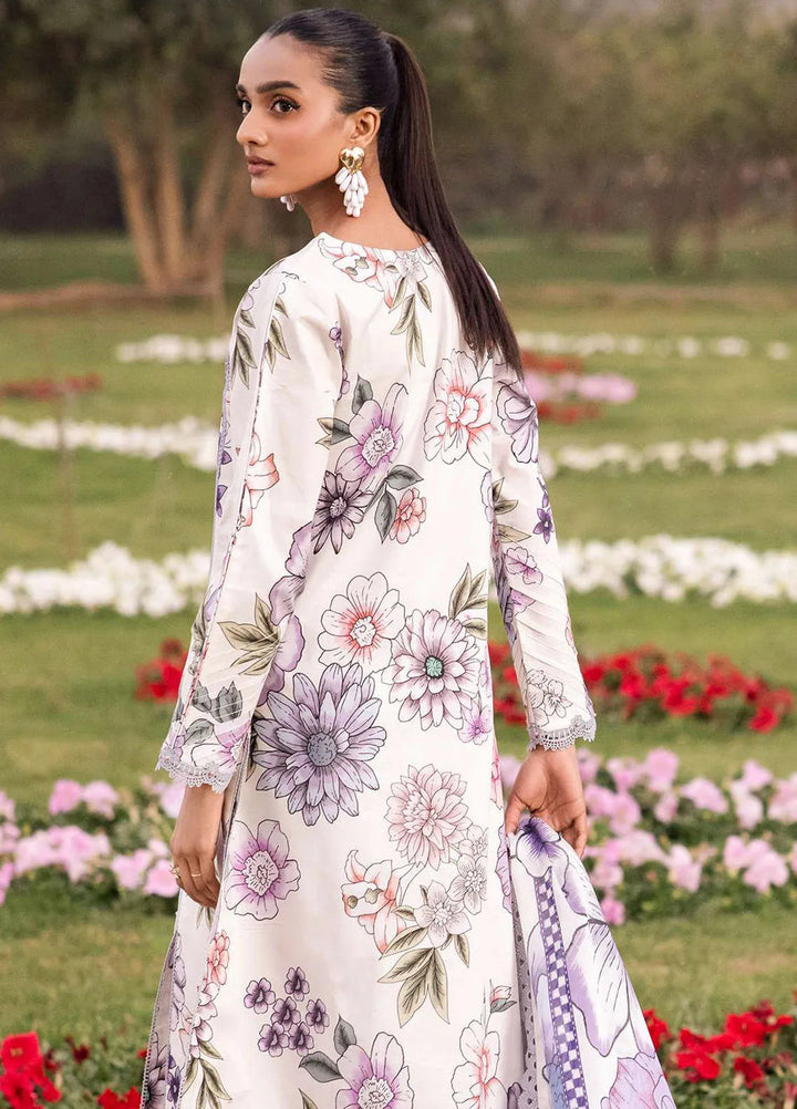 Sheen Prints By Alizeh Fashion Printed Lawn Suit Unstitched 3 Piece AFB24S2 6024-Tuberose - Summer Collection