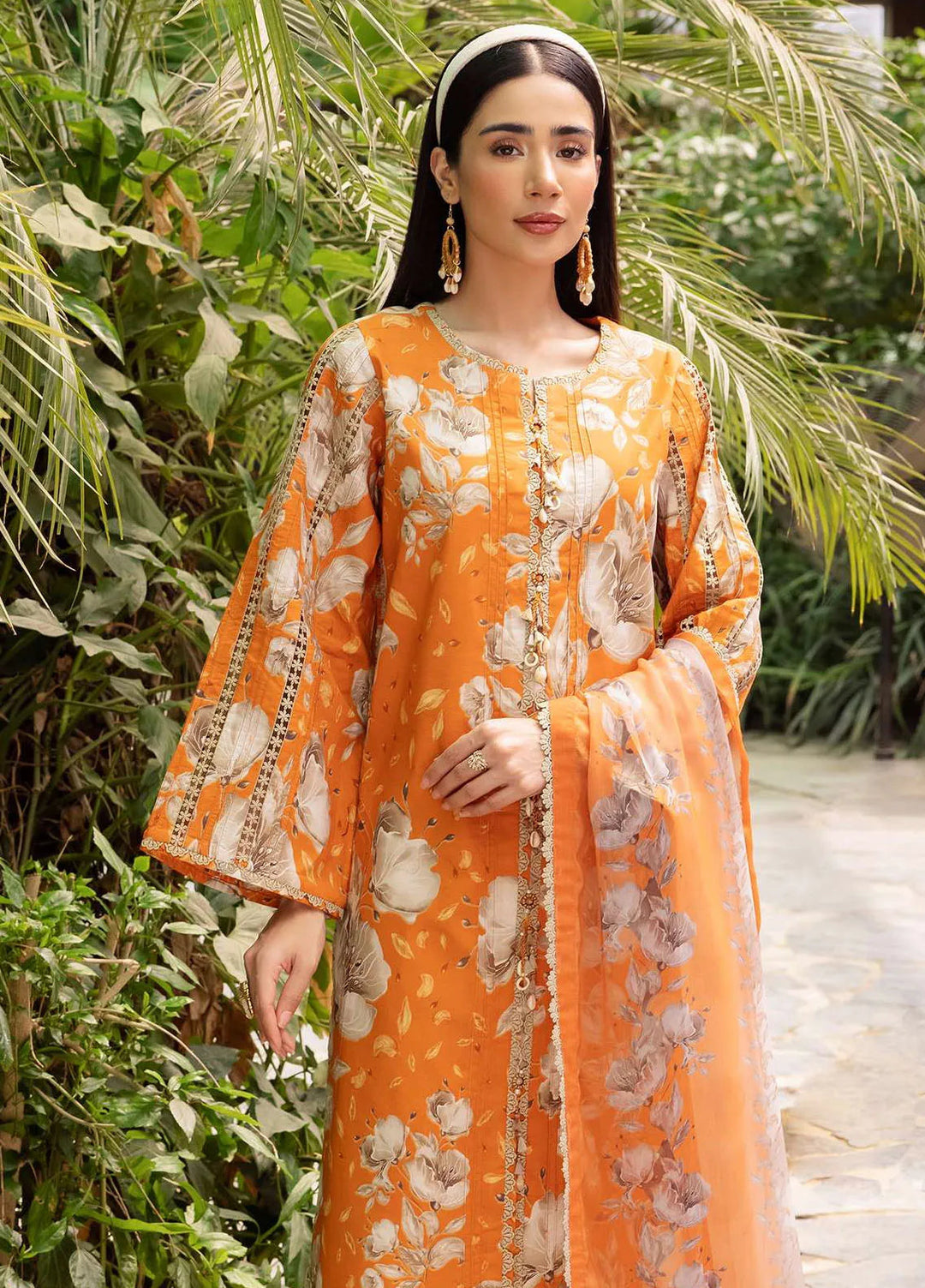 Sheen Prints By Alizeh Fashion Printed Lawn Suit Unstitched 3 Piece AFB24S2 6025-Sunflower - Summer Collection