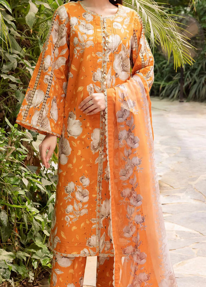 Sheen Prints By Alizeh Fashion Printed Lawn Suit Unstitched 3 Piece AFB24S2 6025-Sunflower - Summer Collection