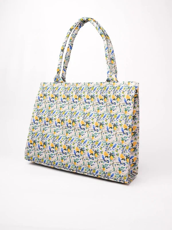 Maa aur Mai by TJK Designs Printed Sheen Canvas Tote Bag - Casual Collection