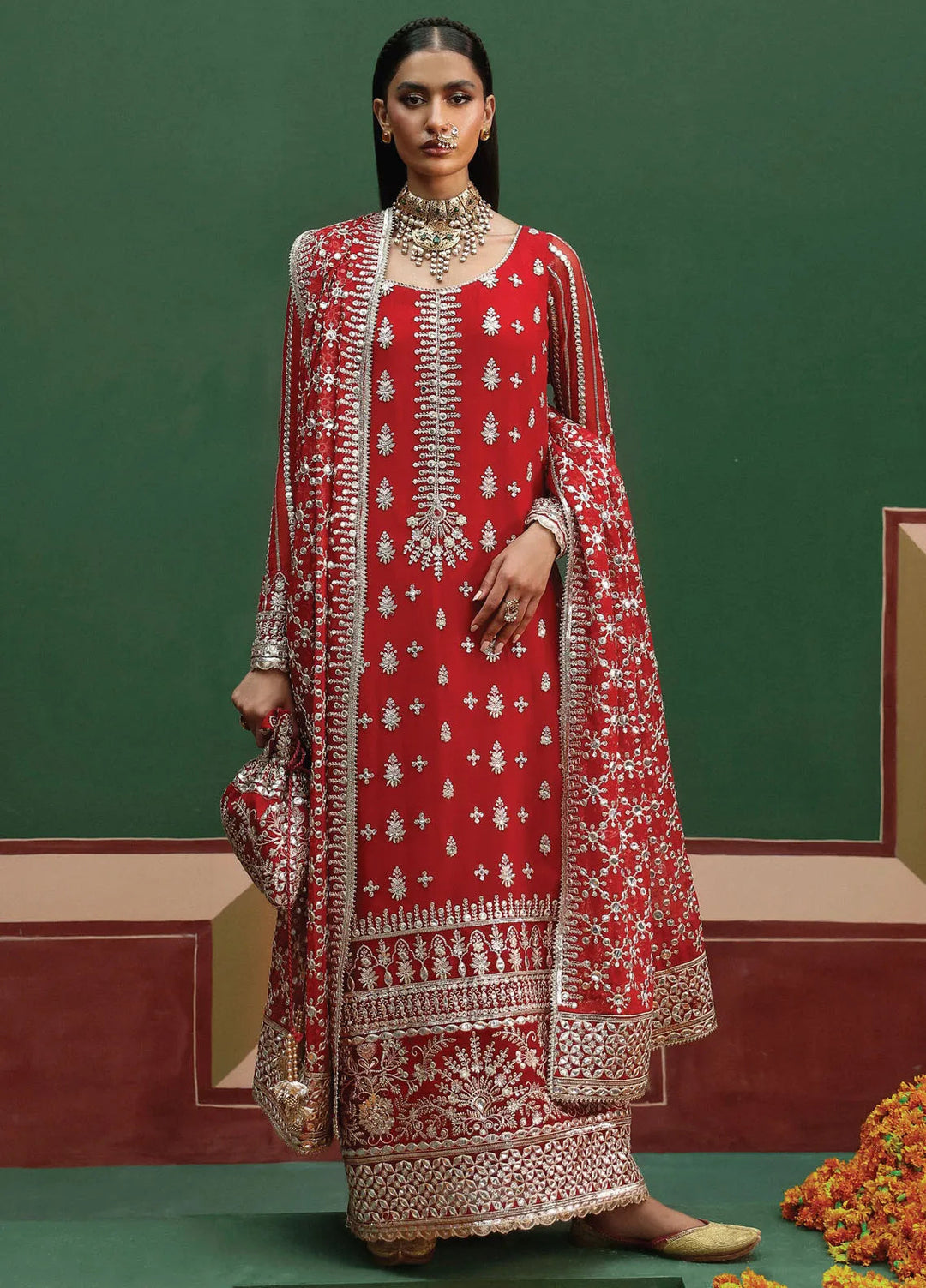 Shehnai By Afrozeh Embroidered Suit Unstitched 3 Piece AF24SW AFS-24-02 Nishat - Formal Collection