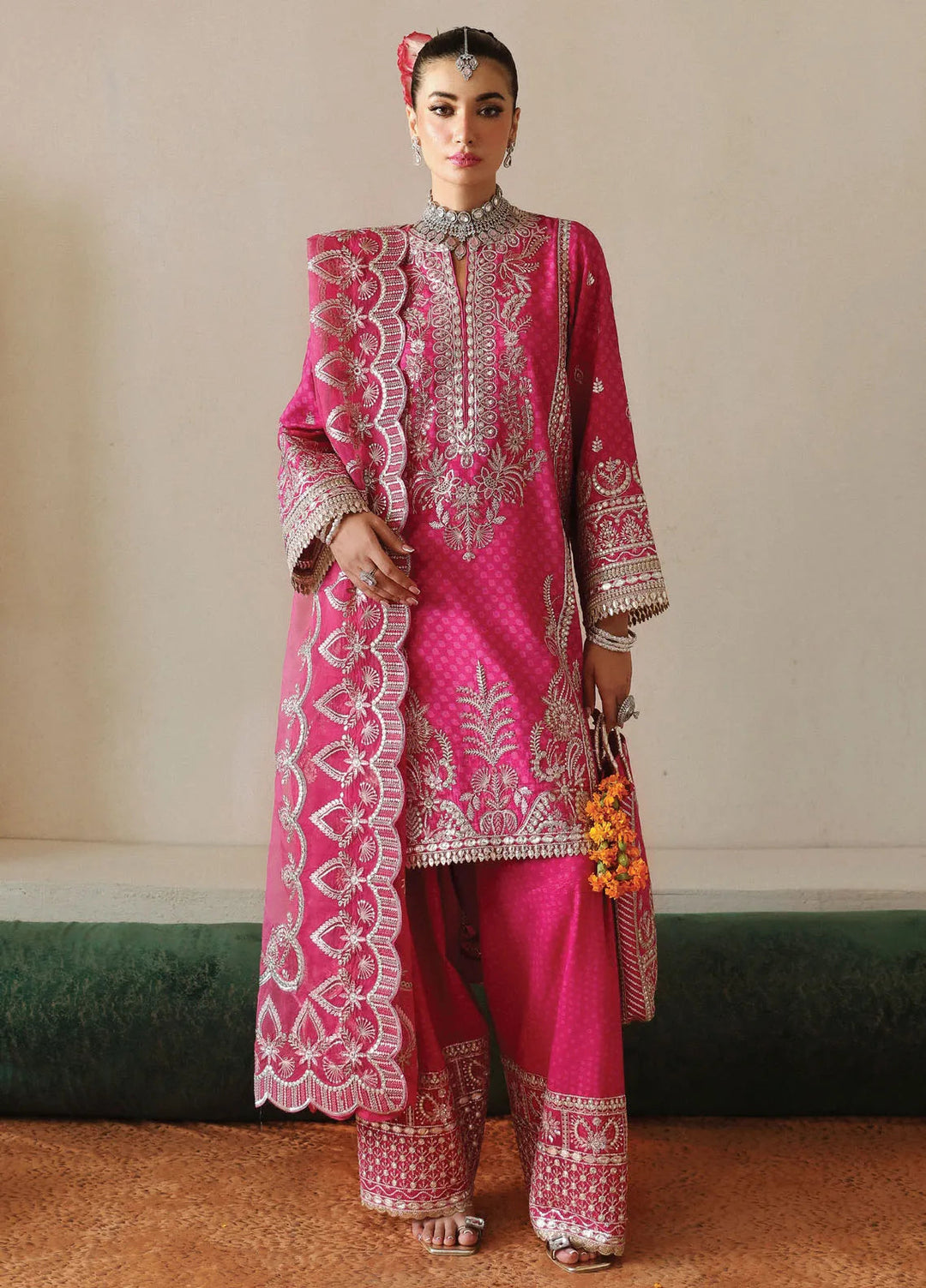 Shehnai By Afrozeh Embroidered Suit Unstitched 3 Piece AF24SW AFS-24-06 Yasmin - Formal Collection
