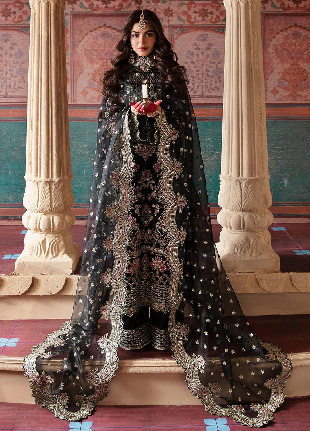 Shehnai by Afrozeh Embroidered Organza Suits Unstitched 3 Piece AF23WF Abdeen - Wedding Formal Collection