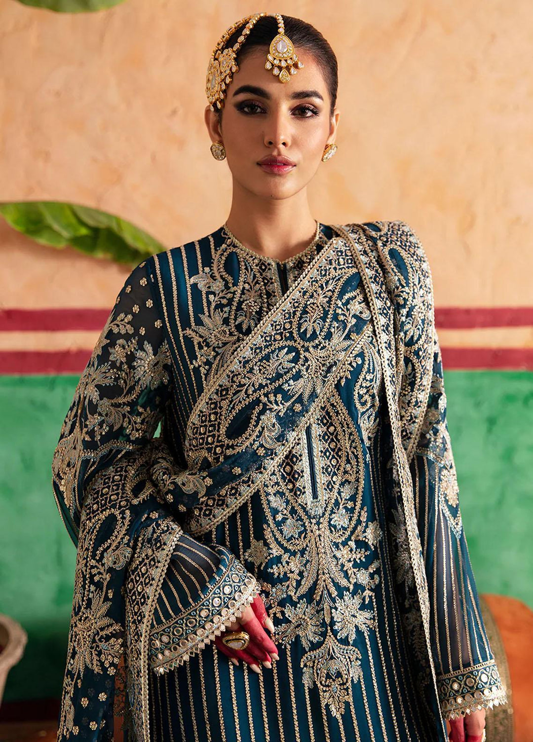 Shehnai by Afrozeh Embroidered Chiffon Suits Unstitched 3 Piece AF23WF Amal - Wedding Formal Collection