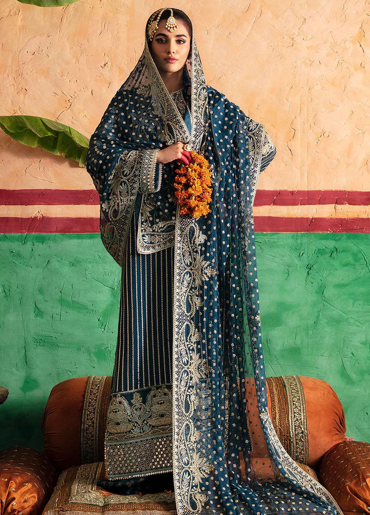 Shehnai by Afrozeh Embroidered Chiffon Suits Unstitched 3 Piece AF23WF Amal - Wedding Formal Collection