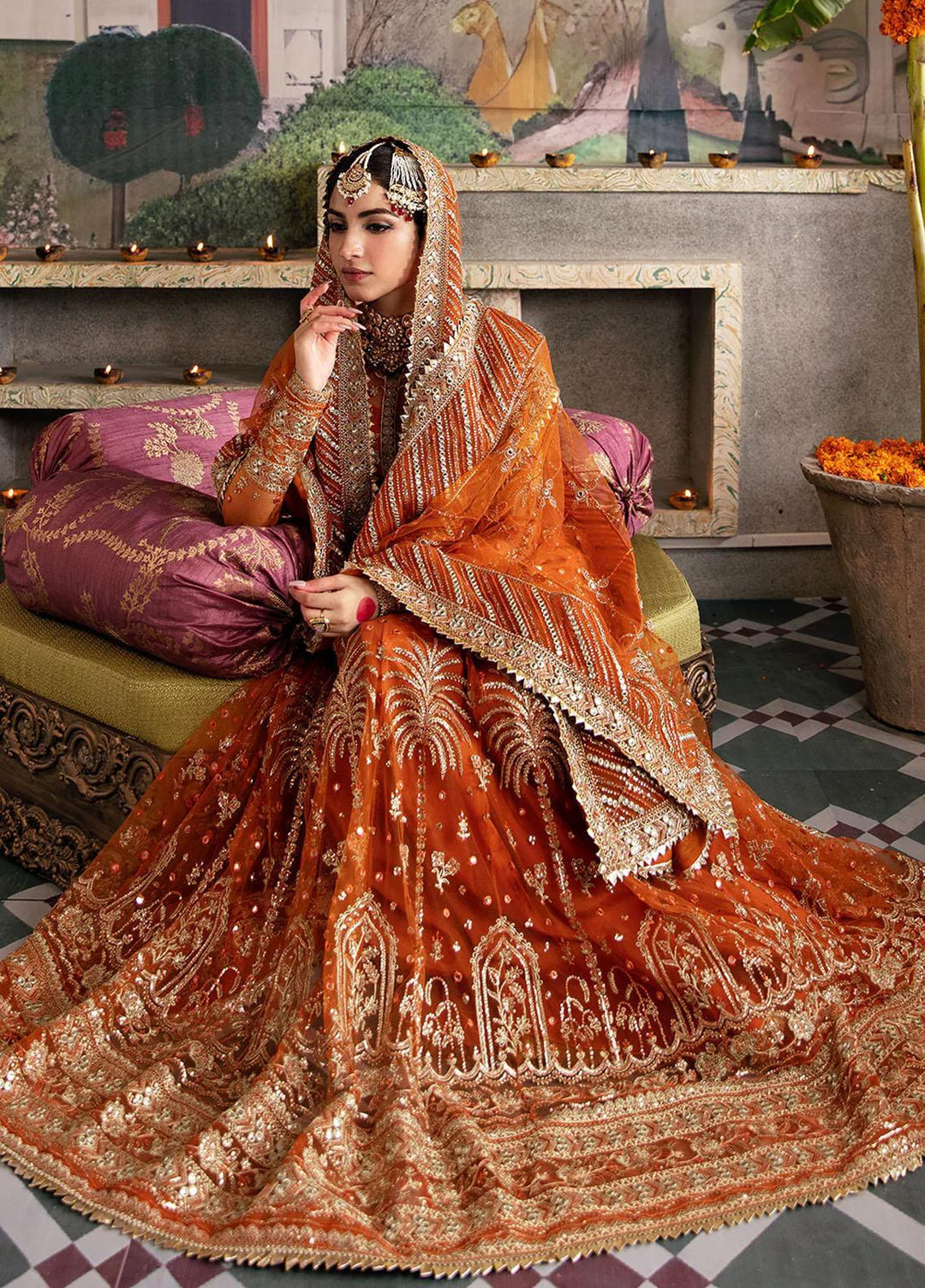 Shehnai by Afrozeh Embroidered Net Suits Unstitched 3 Piece AF23WF Dilaab - Wedding Formal Collection
