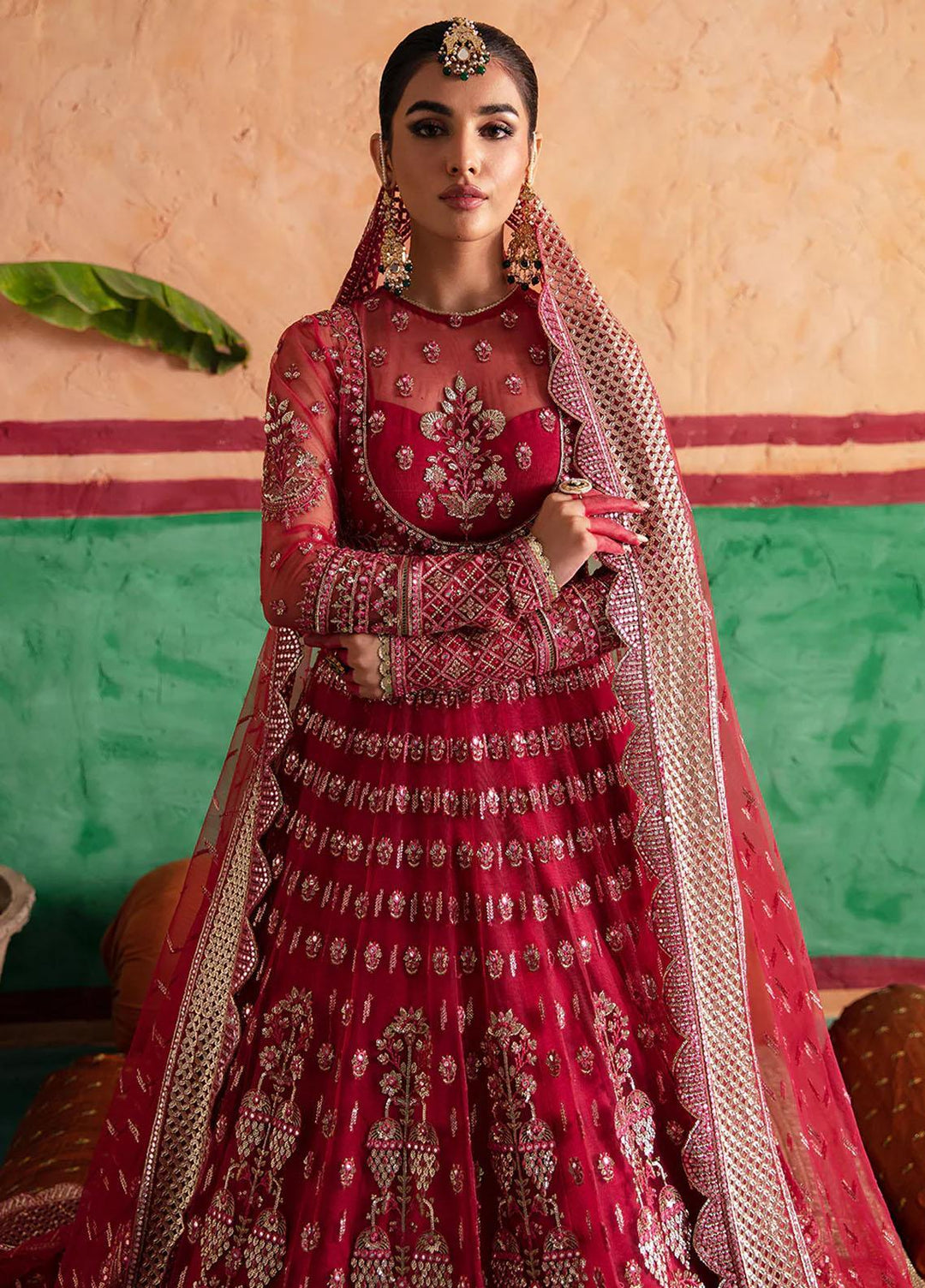 Shehnai by Afrozeh Embroidered Net Suits Unstitched 3 Piece AF23WF Gulabposh - Wedding Formal Collection