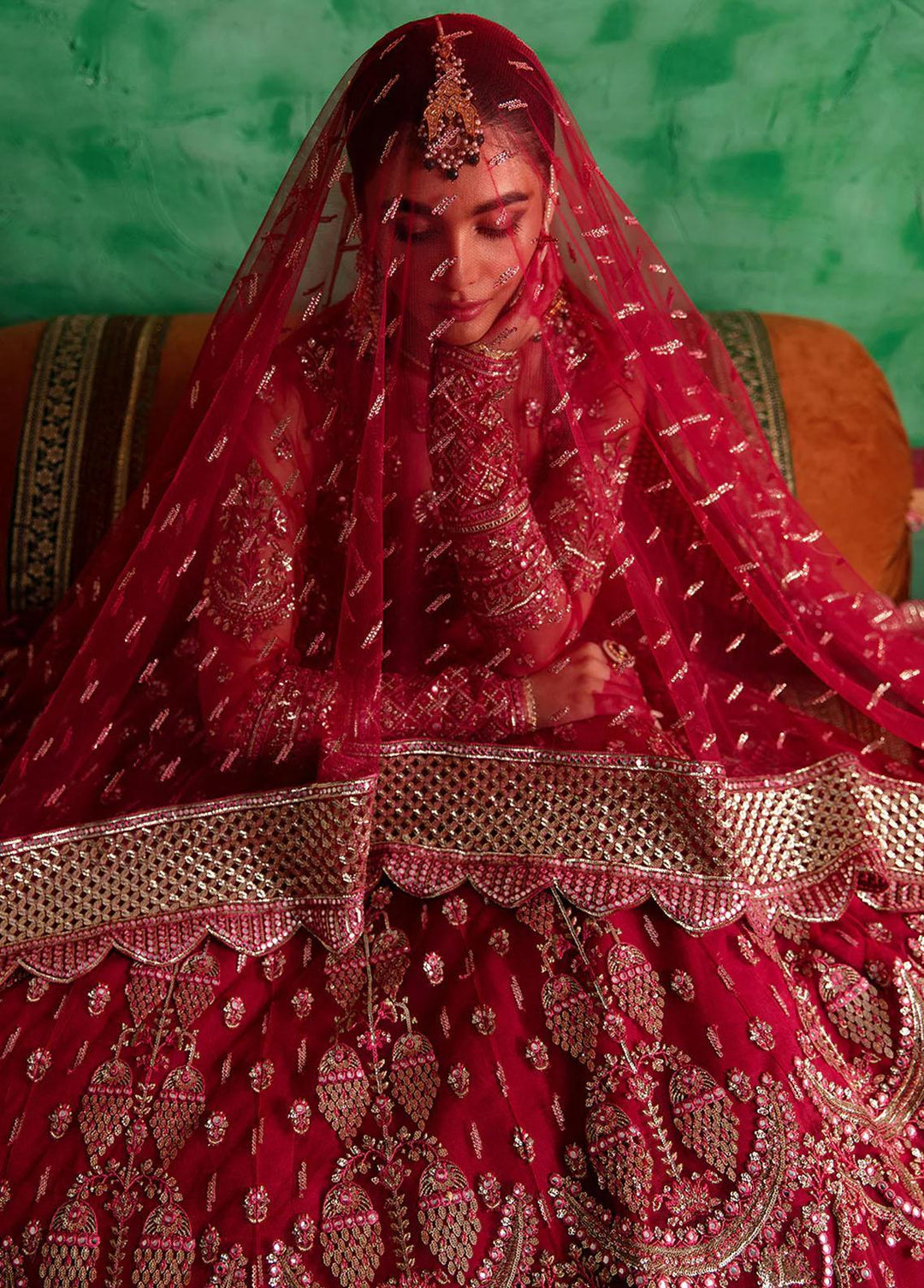 Shehnai by Afrozeh Embroidered Net Suits Unstitched 3 Piece AF23WF Gulabposh - Wedding Formal Collection