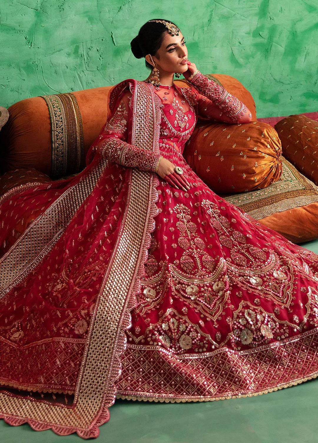 Shehnai by Afrozeh Embroidered Net Suits Unstitched 3 Piece AF23WF Gulabposh - Wedding Formal Collection