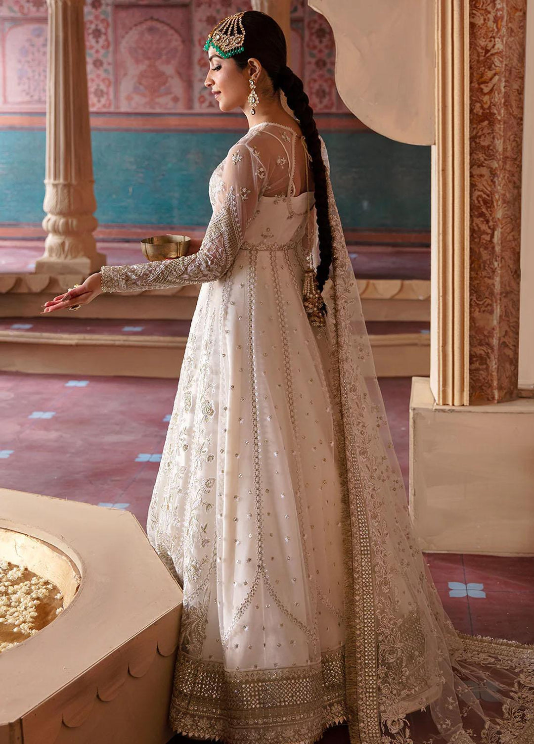 Shehnai by Afrozeh Embroidered Net Suits Unstitched 3 Piece AF23WF Khazina - Wedding Formal Collection