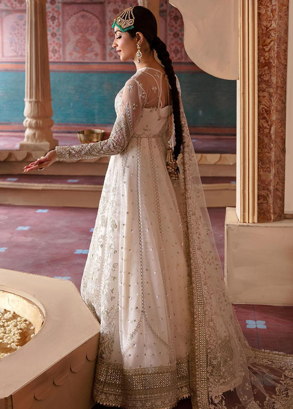 Shehnai by Afrozeh Embroidered Net Suits Unstitched 3 Piece AF23WF Khazina - Wedding Formal Collection